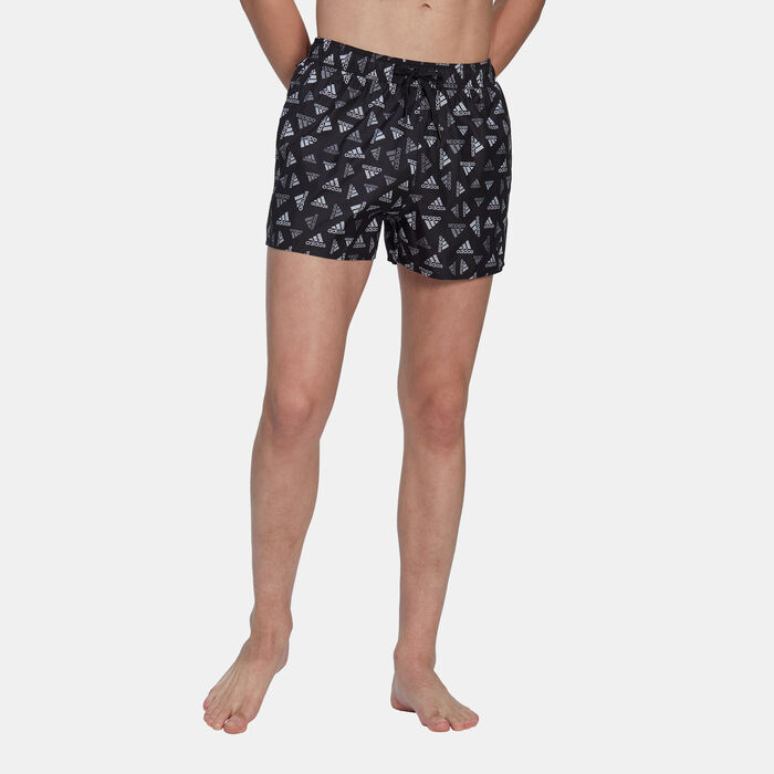 adidas Men's Logo Print CLX Swim Shorts Black adidas Men's Logo Print CLX Swim Shorts Black image number 0