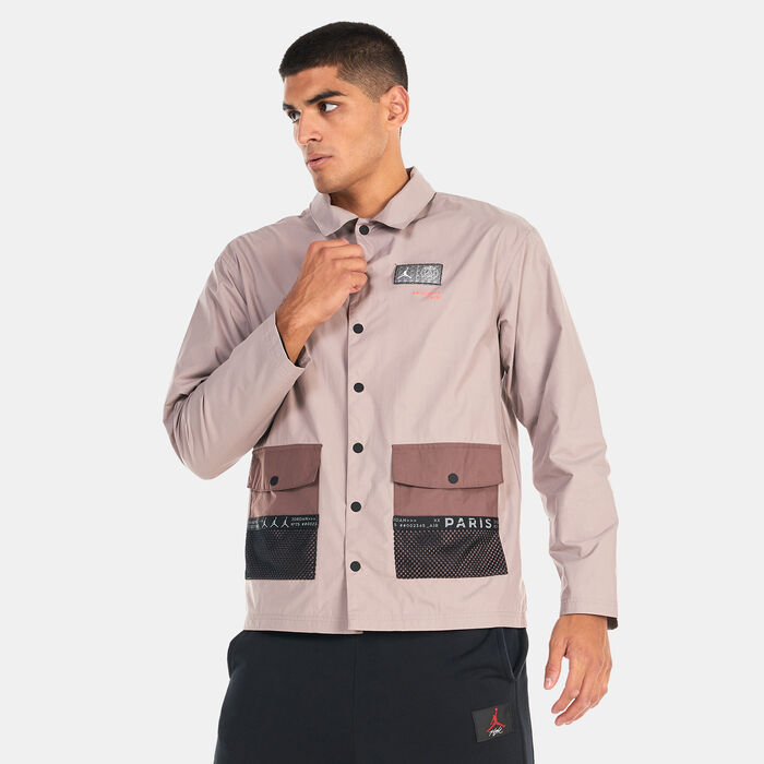 Jordan Men's Paris Saint-Germain Woven Jacket Brown image number 0