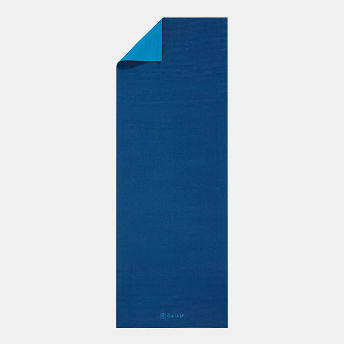 Gaiam Premium 2-Color Yoga Mat (6mm) Blue Gaiam Premium 2-Color Yoga Mat (6mm) Blue image number 1