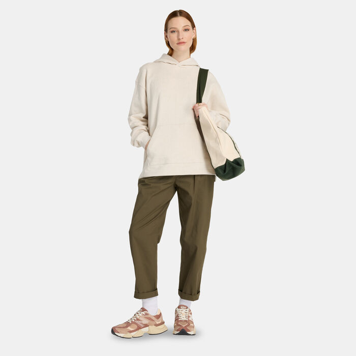 New Balance Women's Embossed Graphic Fleece Hoodie Brown New Balance Women's Embossed Graphic Fleece Hoodie Brown image number 2
