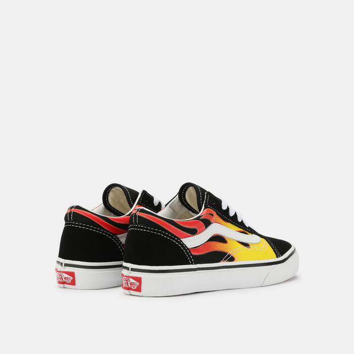 Vans Kids' Old Skool Flame Unisex Shoe Black Vans Kids' Old Skool Flame Unisex Shoe Black image number 2
