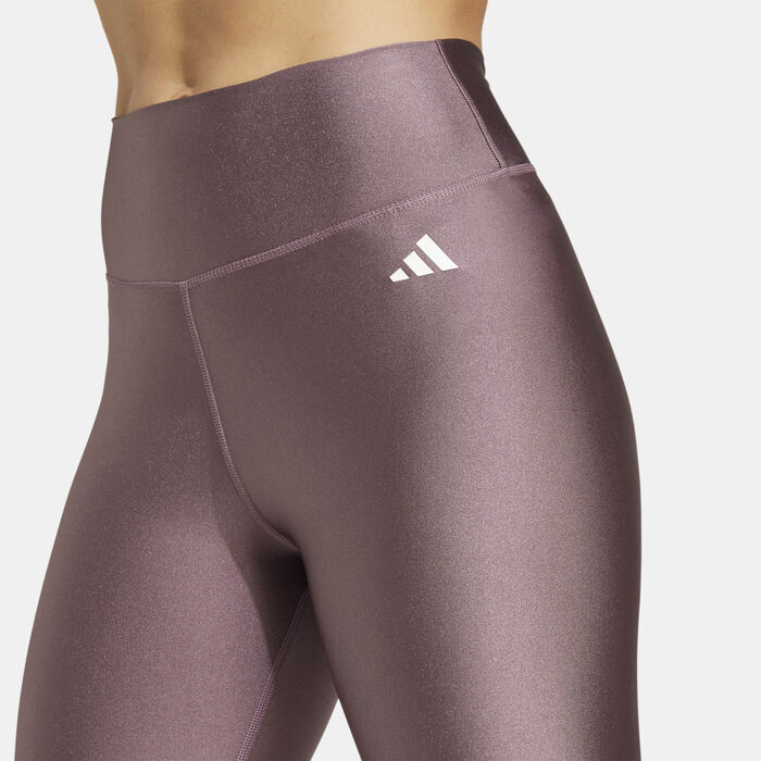 adidas Women's Optime Essentials Shine 7/8 Training Leggings Brown image number 4