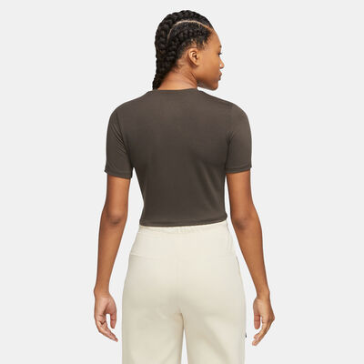 Nike Women's Sportswear Essential Crop Top Brown