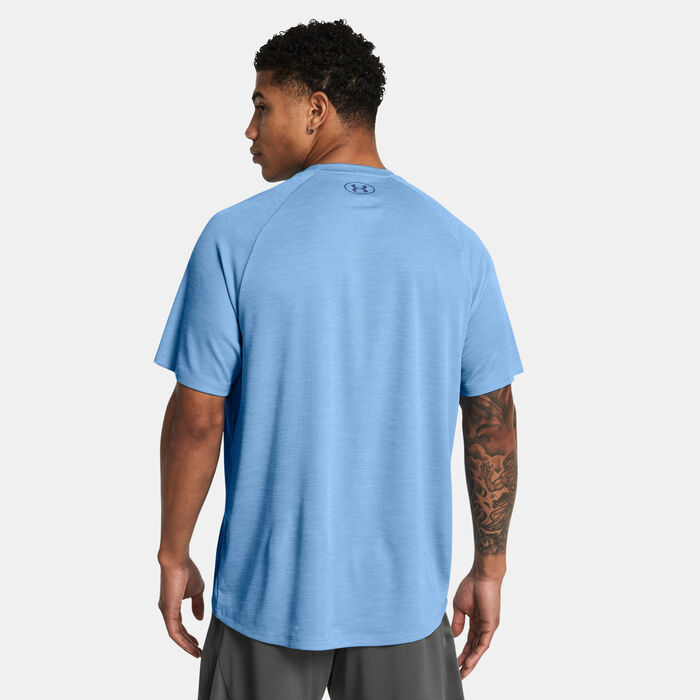 Under Armour Men's UA Tech Textured T-Shirt Blue Under Armour Men's UA Tech Textured T-Shirt Blue image number 1