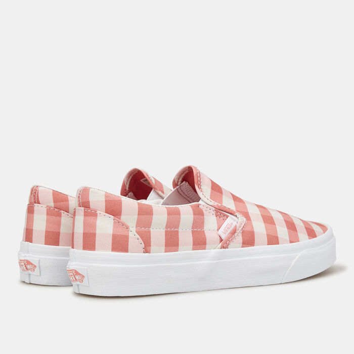 Vans Gingham Classic Slip-On Unisex Shoe Peach image number 2