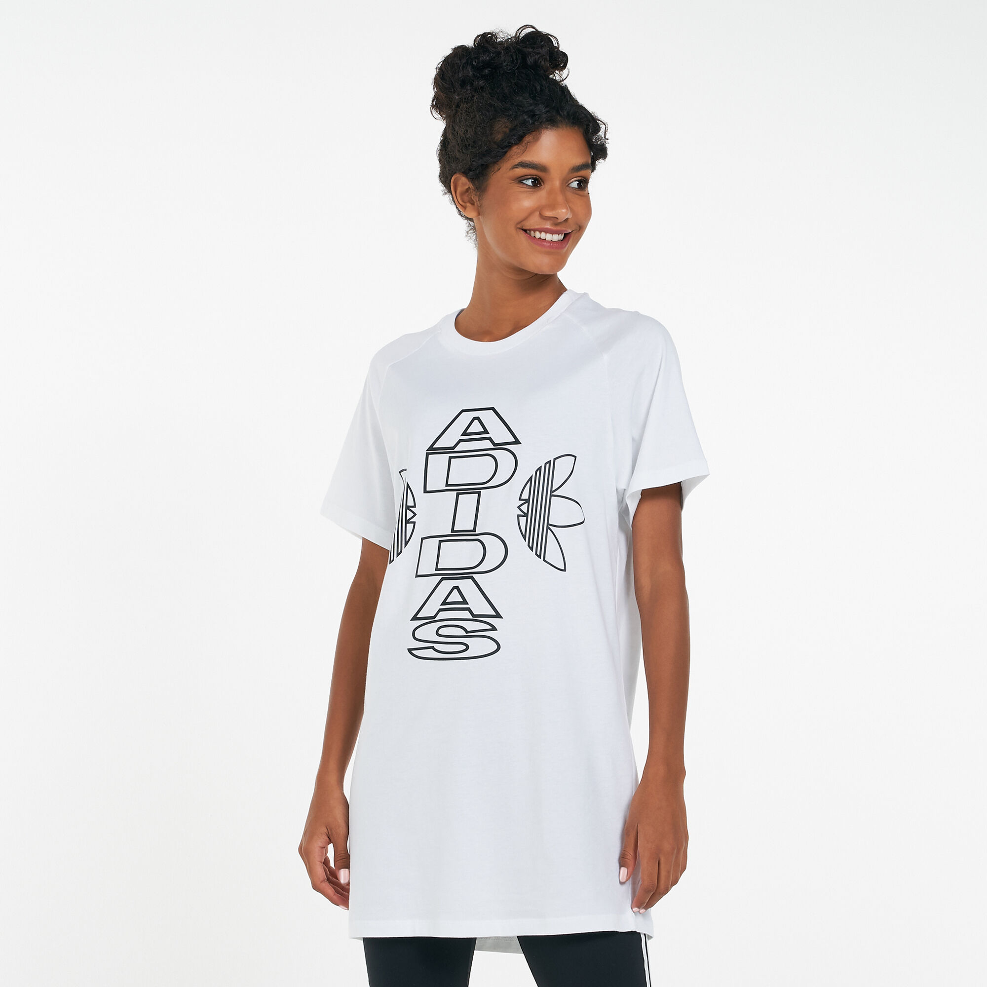 Women s T Shirt Dress White adidas Originals in Qatar SSS