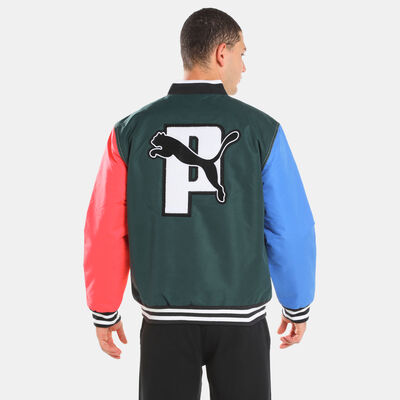 PUMA Men's Brand Varsity Jacket Blue