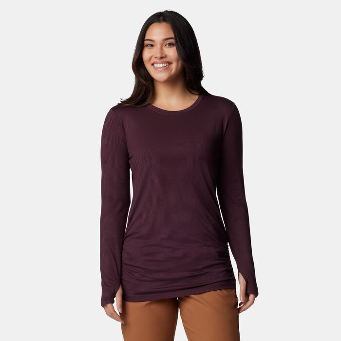 Columbia Women's Leslie Falls Hiking Top Purple Columbia Women's Leslie Falls Hiking Top Purple image number 0