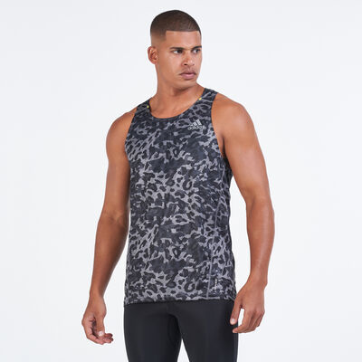 adidas Men's Fast Primeblue Tank Top White adidas Men's Fast Primeblue Tank Top White