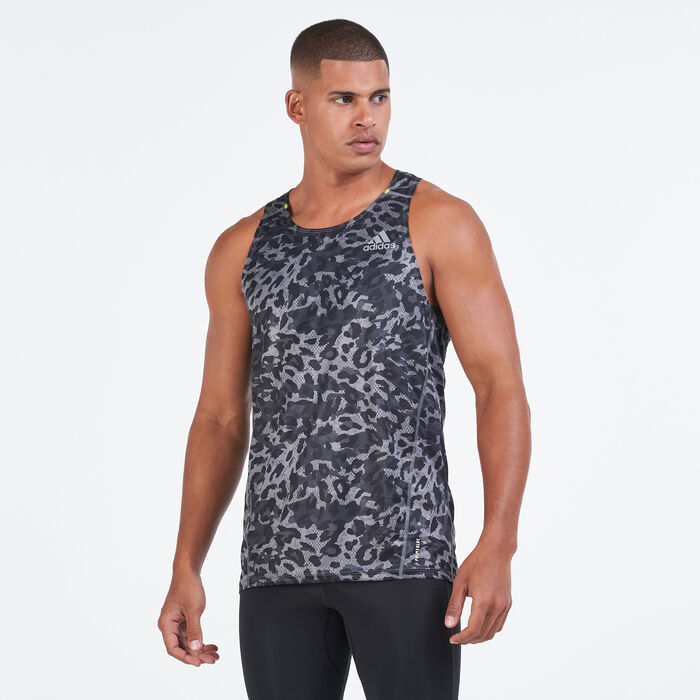 adidas Men's Fast Primeblue Tank Top White adidas Men's Fast Primeblue Tank Top White image number 0