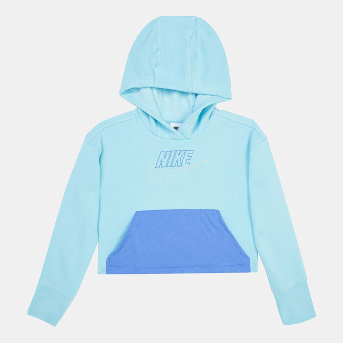 Nike Kids' Sportswear Club Fleece Icon Clash Hoodie (Older Kids) Blue Nike Kids' Sportswear Club Fleece Icon Clash Hoodie (Older Kids) Blue image number 0
