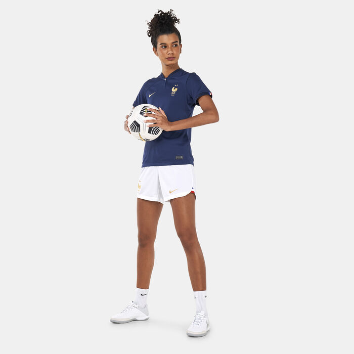 Nike Women's France Dri-FIT Stadium Home Shorts - 2022 White Nike Women's France Dri-FIT Stadium Home Shorts - 2022 White image number 2