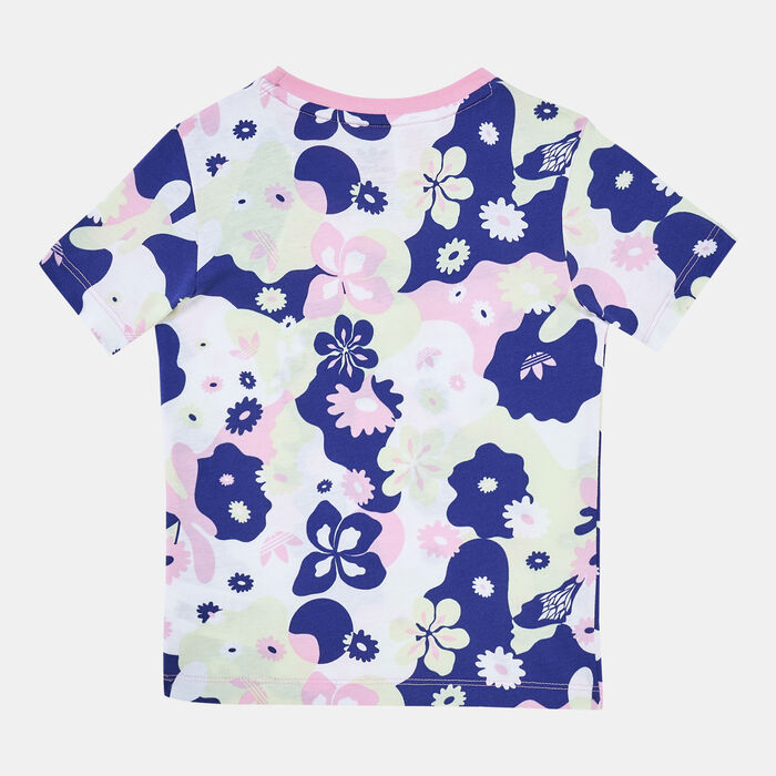 adidas Originals Kids' Flower Allover Print T-Shirt Multi adidas Originals Kids' Flower Allover Print T-Shirt Multi image number 1