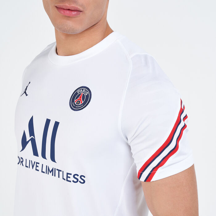 Nike Men's Paris Saint-Germain Dri-FIT Strike T-Shirt White image number 3