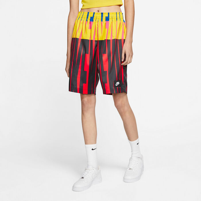 Nike Women's Sportswear Allover Print Shorts yellow Nike Women's Sportswear Allover Print Shorts yellow image number 0