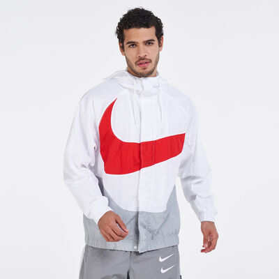 Nike Men's Sportswear Swoosh Jacket White Nike Men's Sportswear Swoosh Jacket White