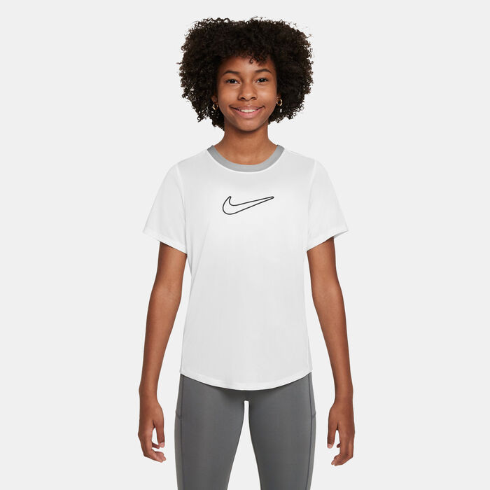 Nike Kids' One Dri-FIT Top White Nike Kids' One Dri-FIT Top White image number 0