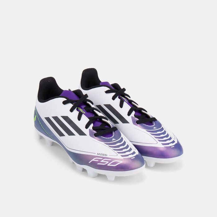 adidas Kids' F50 Club Messi Multi-Ground Football Shoes White adidas Kids' F50 Club Messi Multi-Ground Football Shoes White image number 1