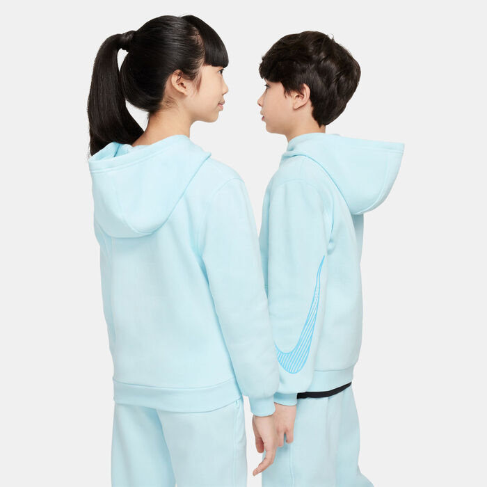 Nike Kids' Kylian Mbappé Club Fleece Hoodie (Older Kids) Blue image number 1