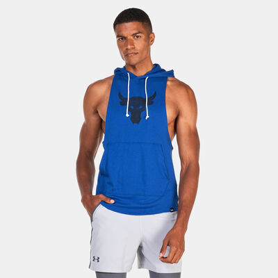 Under Armour Men's Project Rock BSR Bull Sleeveless Hoodie Blue Under Armour Men's Project Rock BSR Bull Sleeveless Hoodie Blue
