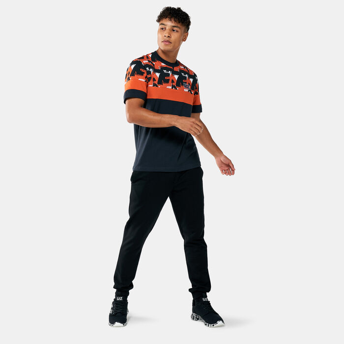 EA7 Emporio Armani Men's Train Graphic Series Print Co T-Shirt Blue EA7 Emporio Armani Men's Train Graphic Series Print Co T-Shirt Blue image number 2