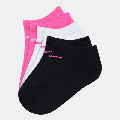 Nike Kids' Metallic Swoosh No-Show Socks Pink