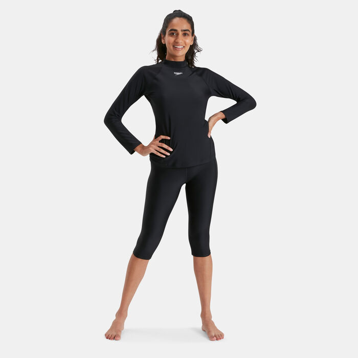 Speedo Women's Long Sleeve Rashguard Black Speedo Women's Long Sleeve Rashguard Black image number 2