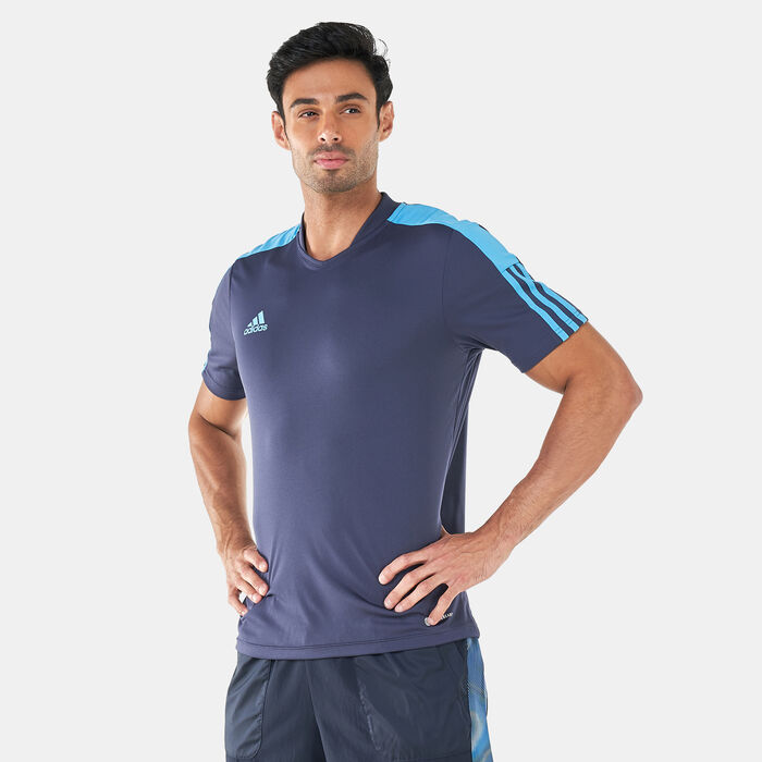 adidas Men's Tiro Essentials Jersey Blue adidas Men's Tiro Essentials Jersey Blue image number 0