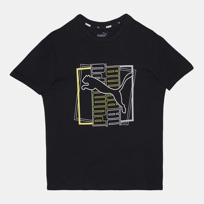 PUMA Kids' Alpha Graphic T-Shirt Black