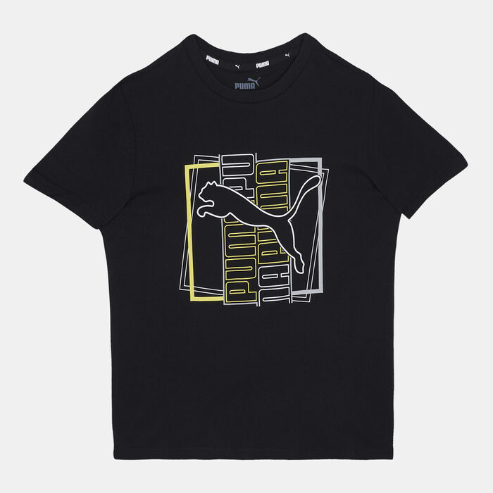 PUMA Kids' Alpha Graphic T-Shirt Black PUMA Kids' Alpha Graphic T-Shirt Black image number 0