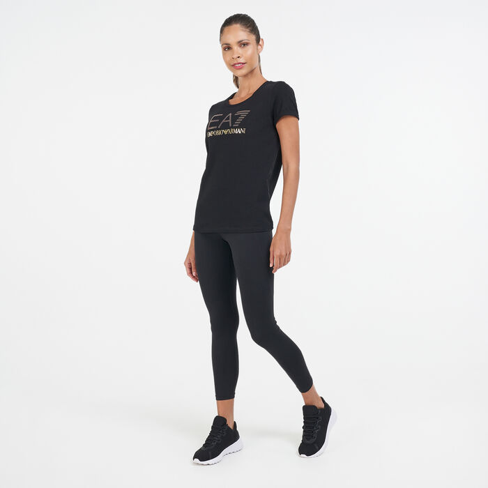 EA7 Emporio Armani Women's Brand T-Shirt Black image number 2