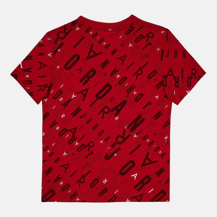 Jordan Kids' JM Allover Print T-Shirt Red Jordan Kids' JM Allover Print T-Shirt Red image number 1