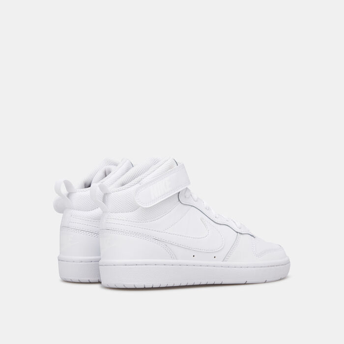 Nike Kids' Court Borough Mid 2 Shoes White image number 2