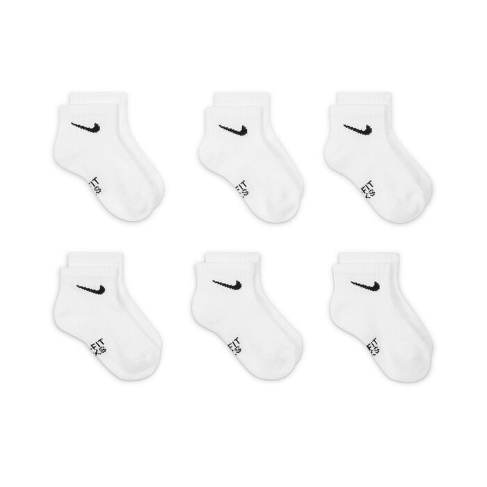 Nike Kids' Dri Fit Ankle Socks (6 Pairs) White image number 2