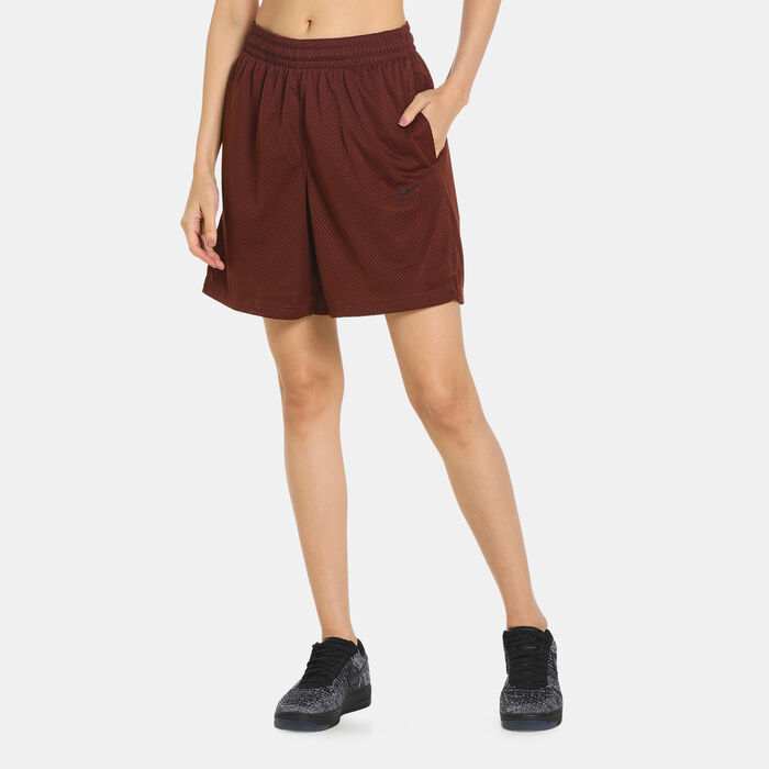 Nike Women's Swoosh Fly Basketball Shorts Brown Nike Women's Swoosh Fly Basketball Shorts Brown image number 0