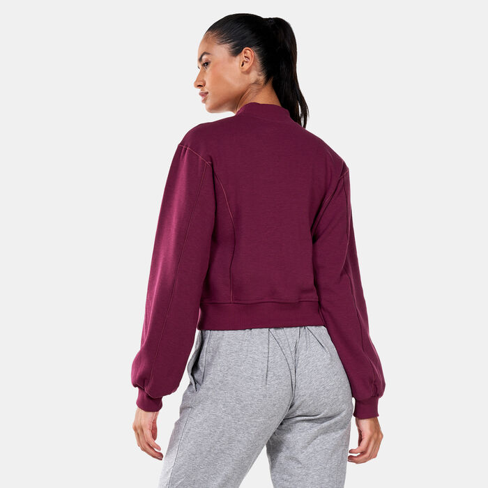 adidas Women's Yoga Layering Sweatshirt Red adidas Women's Yoga Layering Sweatshirt Red image number 1