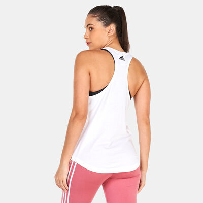 adidas Women's Essentials Loose Logo Tank Top White adidas Women's Essentials Loose Logo Tank Top White