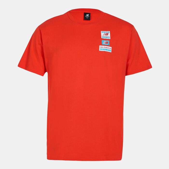 New Balance Men's Essentials Tag T-Shirt Orange New Balance Men's Essentials Tag T-Shirt Orange image number 0