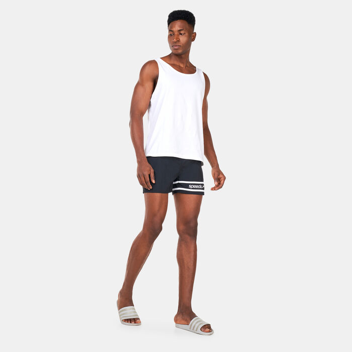 Speedo Men's Retro 13-Inch Swimming Shorts Black Speedo Men's Retro 13-Inch Swimming Shorts Black image number 2