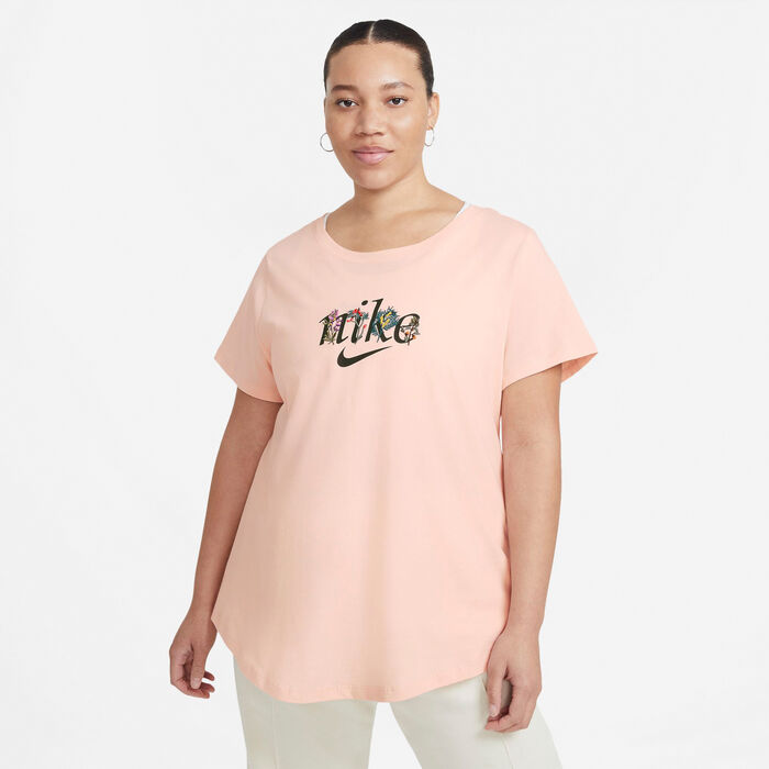 Nike Women's Sportswear Nature T-Shirt (Plus Size) Orange Nike Women's Sportswear Nature T-Shirt (Plus Size) Orange image number 0