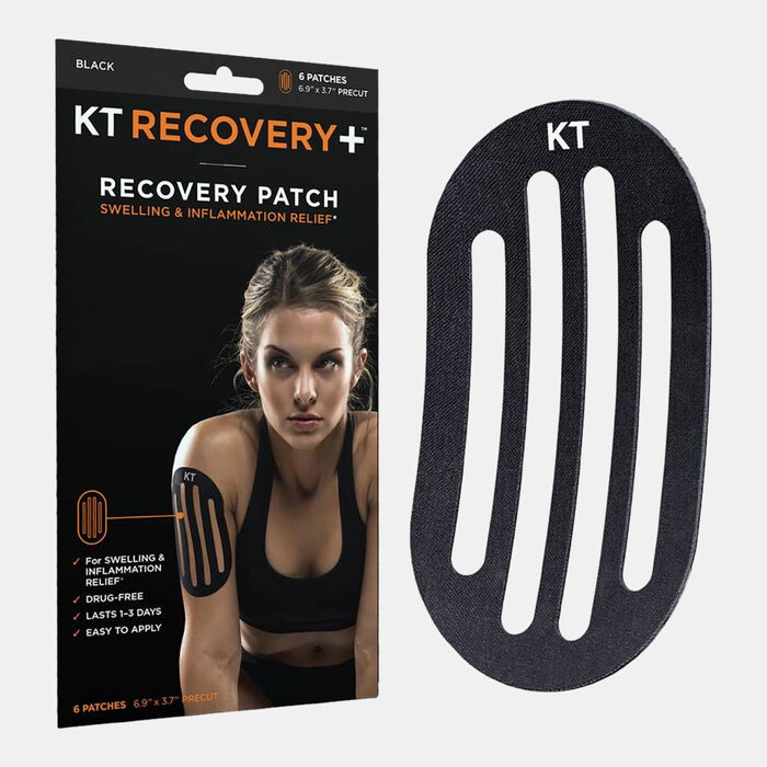 KT Tape Recovery Tape (+4 Patches) Black KT Tape Recovery Tape (+4 Patches) Black image number 0