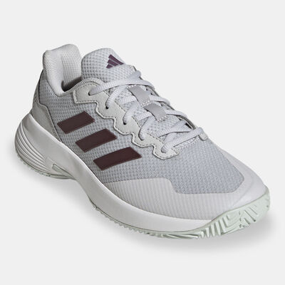adidas Women's GameCourt 2.0 Tennis Shoe Grey