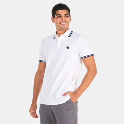 Timberland Men's Millers River Tipped Polo Shirt White
