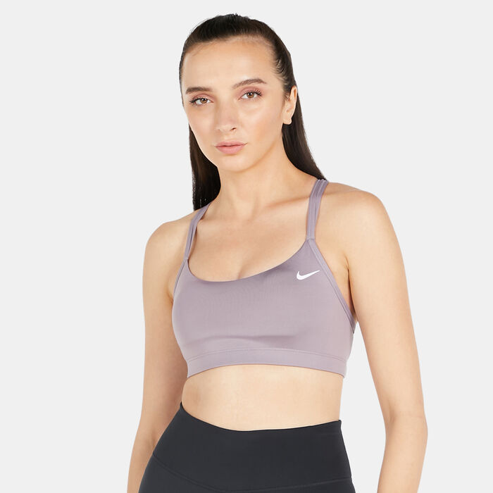 Nike Women's Favourites Strappy Low Impact Sports Bra Grey Nike Women's Favourites Strappy Low Impact Sports Bra Grey image number 0