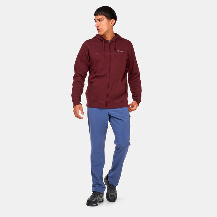 Columbia Men's Logo Full-Zip Fleece Hoodie Purple image number 2