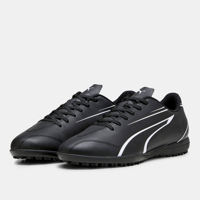 PUMA Men's VITORIA Turf Ground Football Shoes Black PUMA Men's VITORIA Turf Ground Football Shoes Black image number 1
