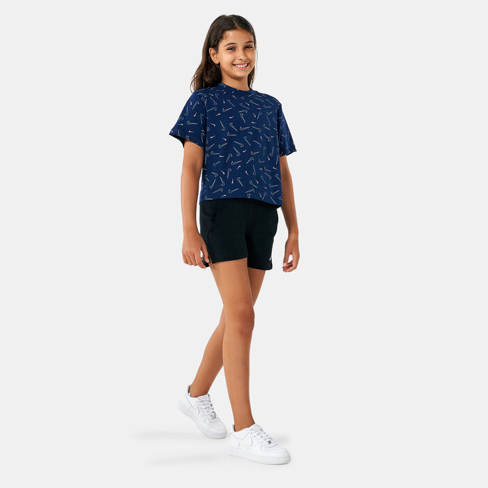 Nike Kids' Sportswear Swoosh Fetti T-Shirt Blue Nike Kids' Sportswear Swoosh Fetti T-Shirt Blue image number 2