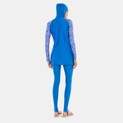 Speedo Women's Modest 3-Piece Swimsuit Blue Speedo Women's Modest 3-Piece Swimsuit Blue