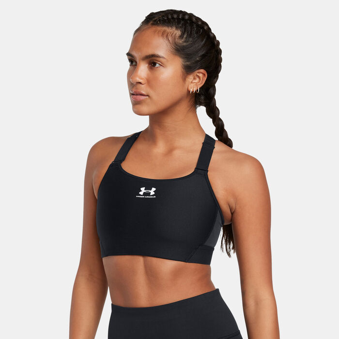 Under Armour Women's HeatGear Armour High-Support Training Sports Bra Black image number 0