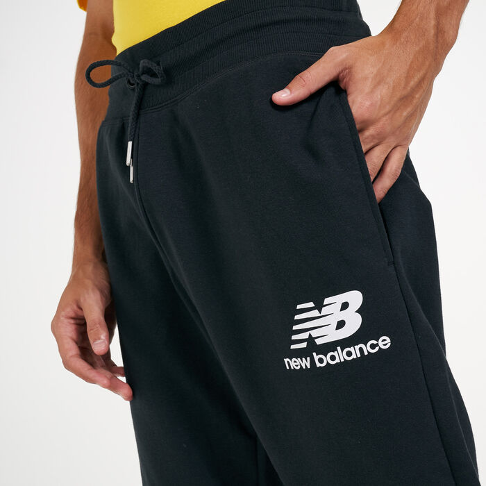 New Balance Men's Essentials Stacked Logo Sweatpants Black image number 3